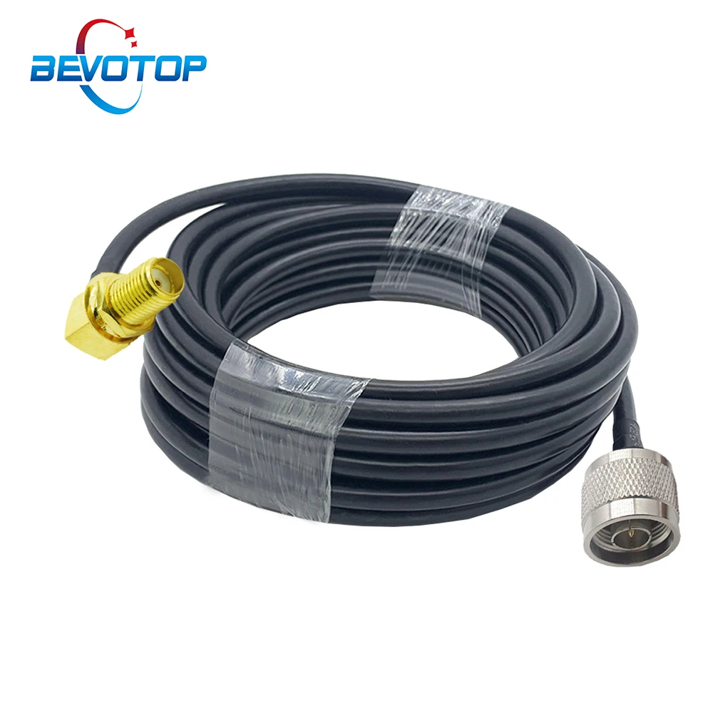 

RF Coaxial LMR195 Cable N Male to SMA Female Right Angle 50 Ohm 50-3 Pigtail Jumper 3G 4G 5G LTE Extension Cord Wire 20CM-25M