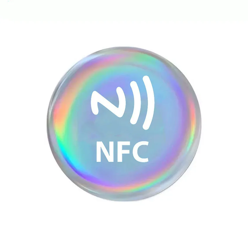 Op Metalen Ntag213 13.56Mhz Diameter 30Mm Nfc Epoxy Etiketten Sticker Alle Mobiele Telefoon Sociale Delen