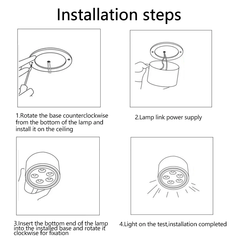 Inteigent Voice Control Dimming And Color Matching Living Room Bedroom Simple Surface Mounted LED Downlight