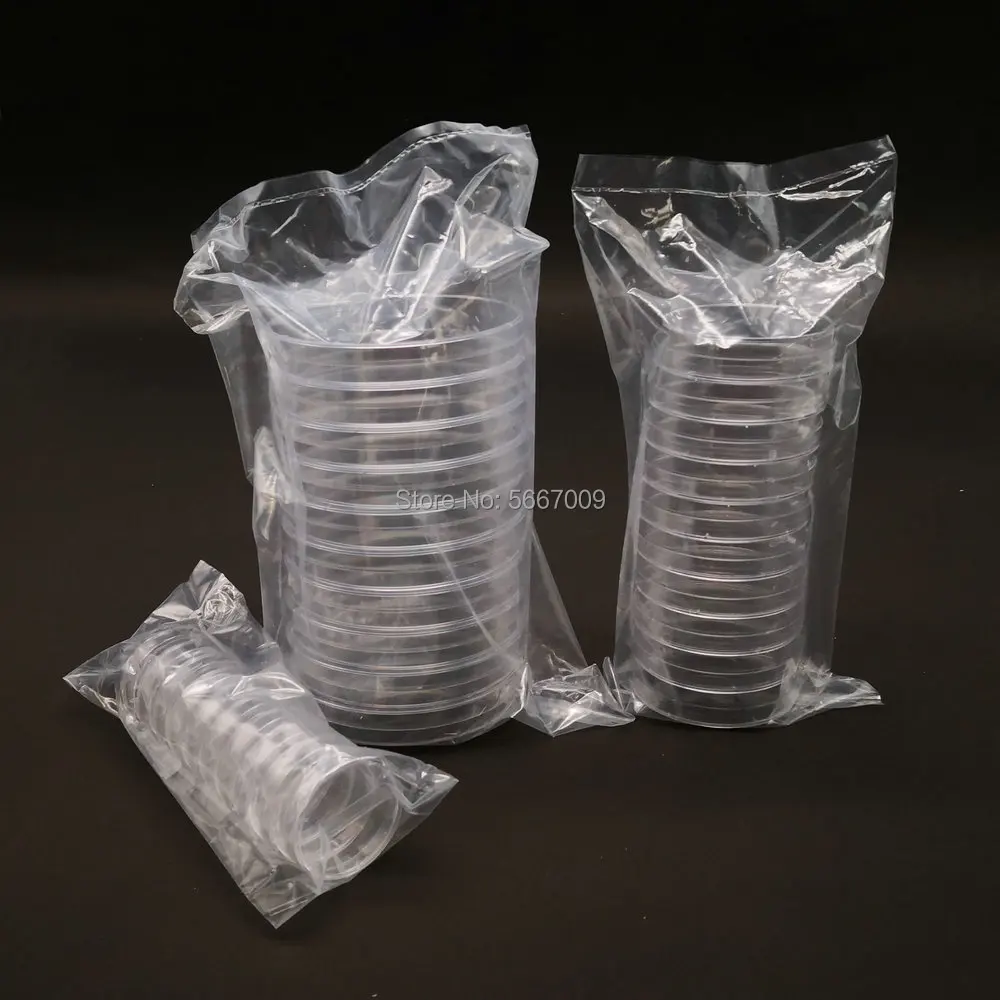 10pieces/pack Lab 35mm 60mm 90mm 100mm 120mm 150mm Disposable Plastic Petri Dish Laboratory Equipment Culture Dish