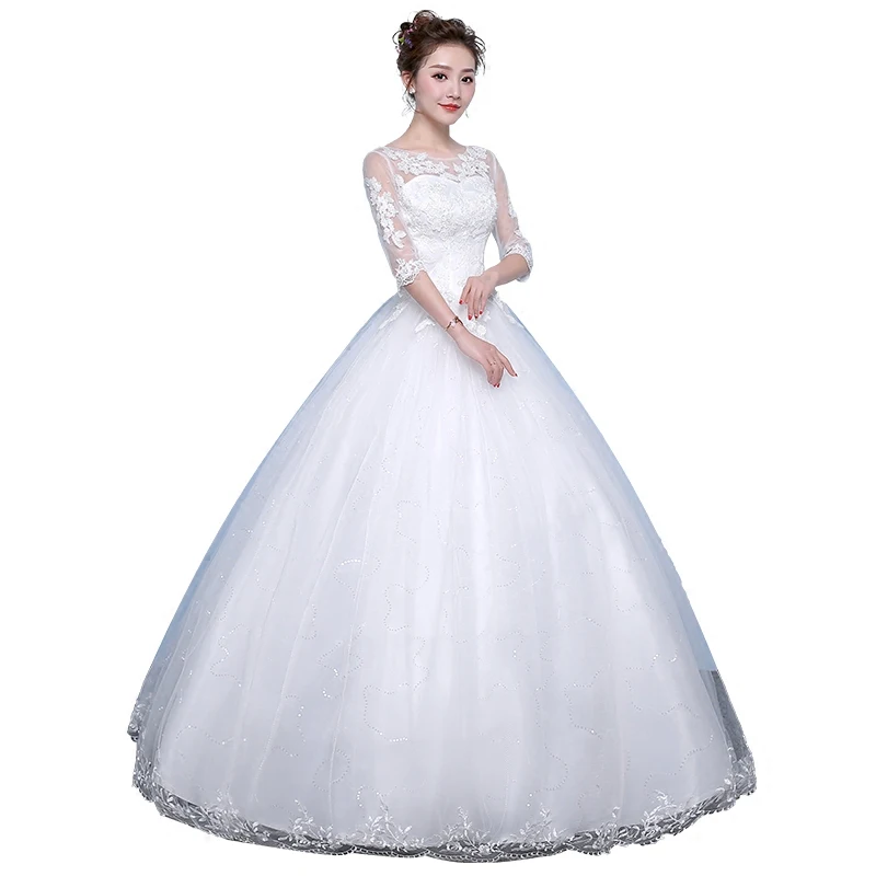 ที่กําหนดเองชุดแต่งงาน Princess Dream PLUS ขนาดชุดแต่งงานเจ้าสาวซาติน Ball Gowns Lace Up Dresses