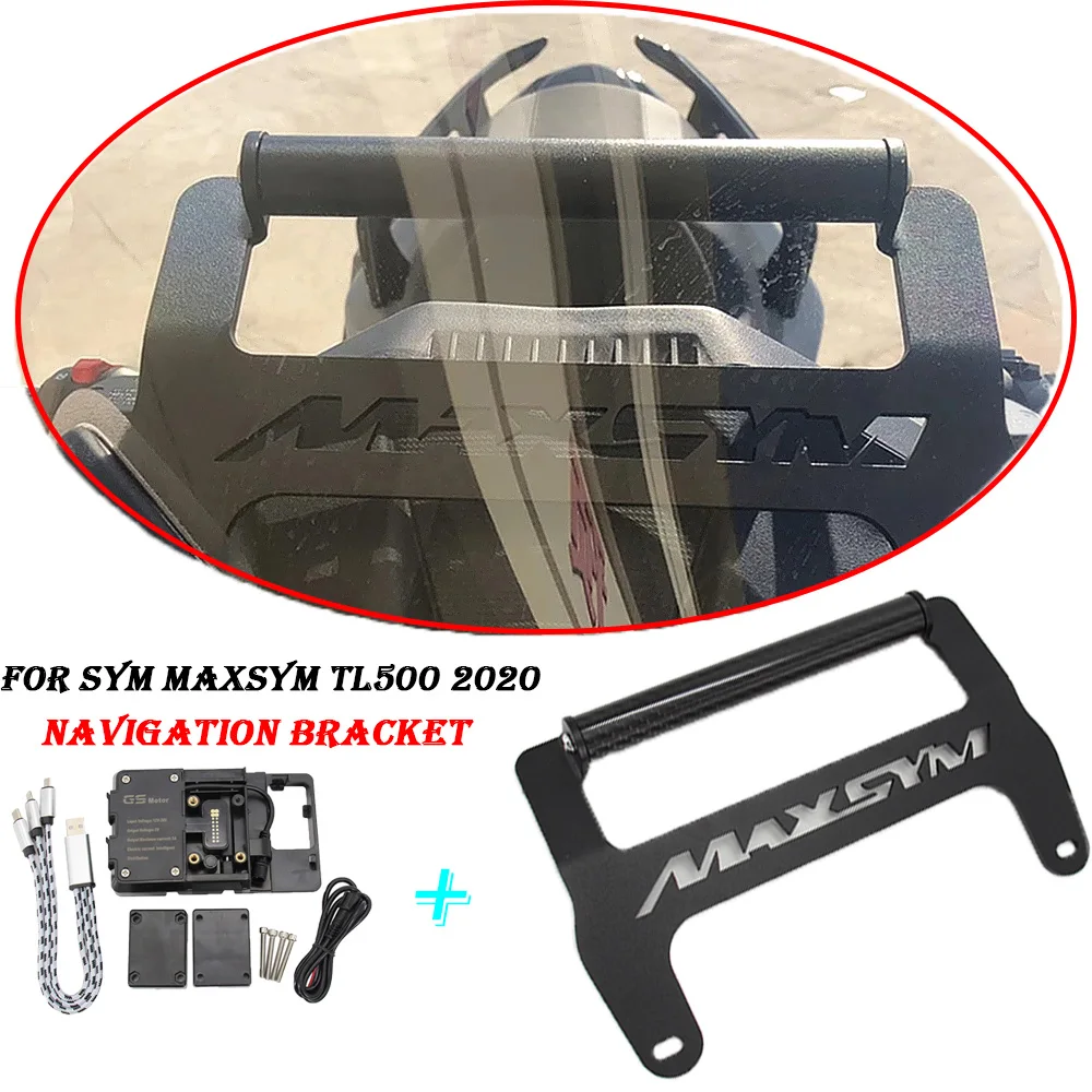 

NEW 2020 Motorcycle For SYM MAXSYM TL 500 TL500 Front Phone Stand Holder Smartphone Phone GPS Navigaton Plate Bracket