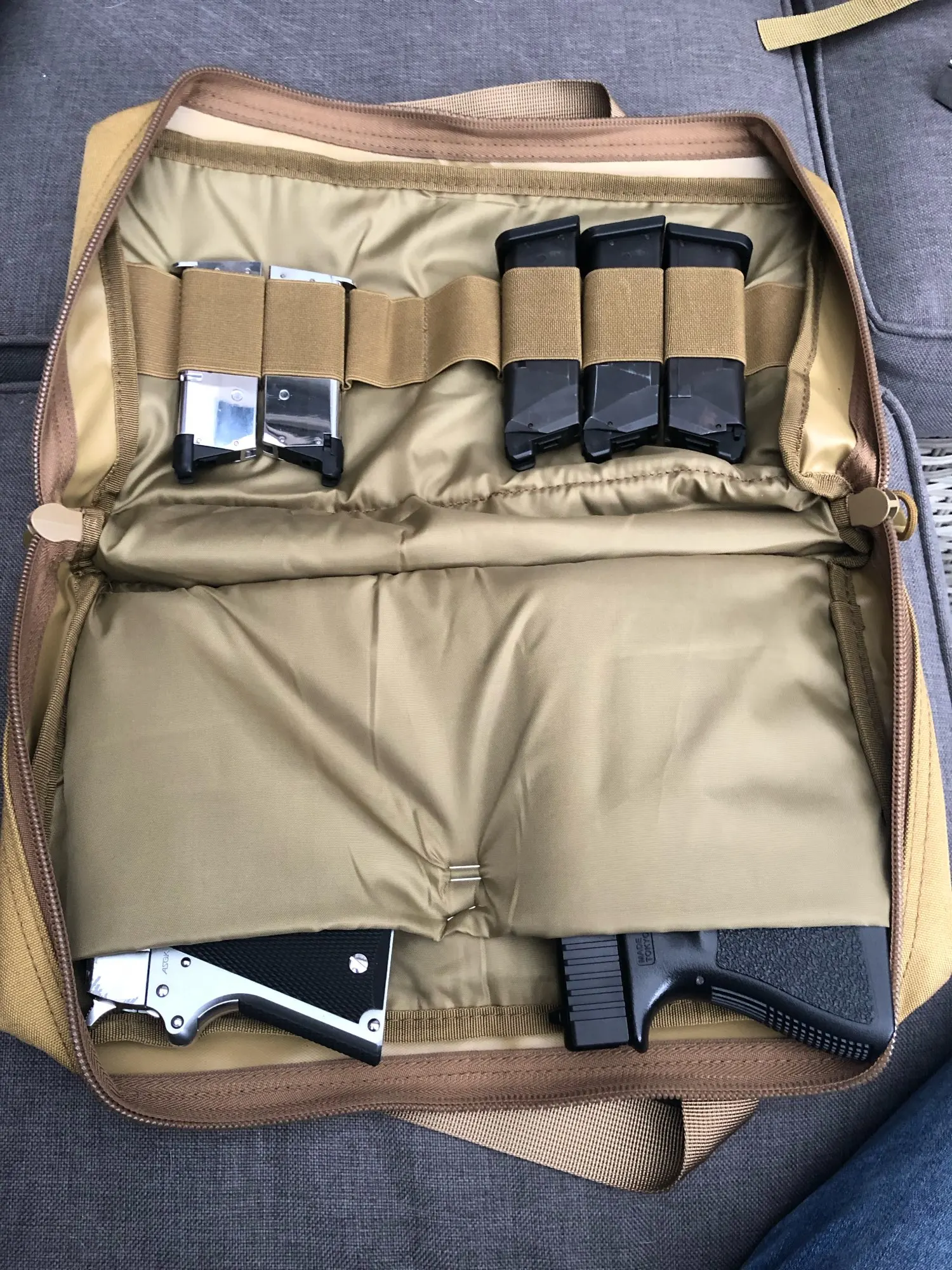 Bolsa de transporte de pistola táctica para Glock 17 Beretta PX4 G2C, bolsa de revista acolchada a prueba de golpes, bolsa de pistola Universal