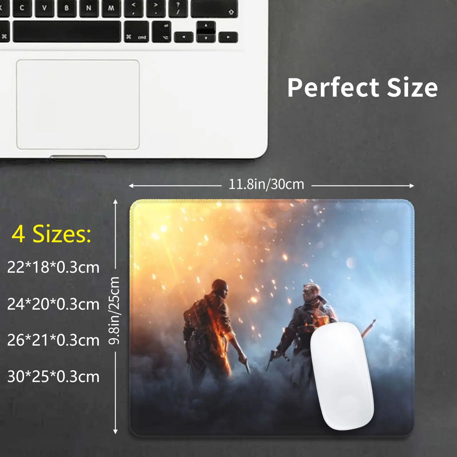 Battlefield 1 Mouse Pad DIY Print Cushion Video Game Fanatics Online Gaming Gg Good Game World War Soldiers