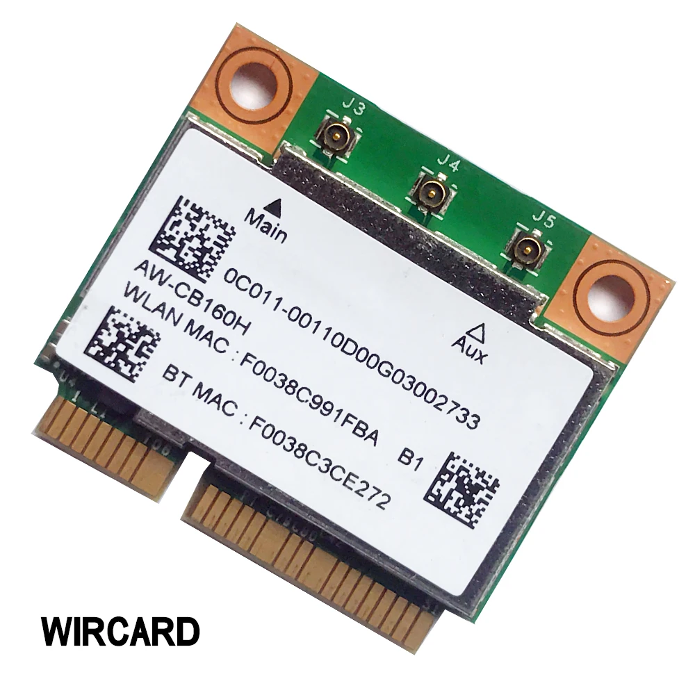AW-CB160H BCM94360HMB 802.11AC 1300Mbps WIFI Wireless WIFI BT 4.0 Mini PCI-E Card+3PCS IPEX4 Antenna