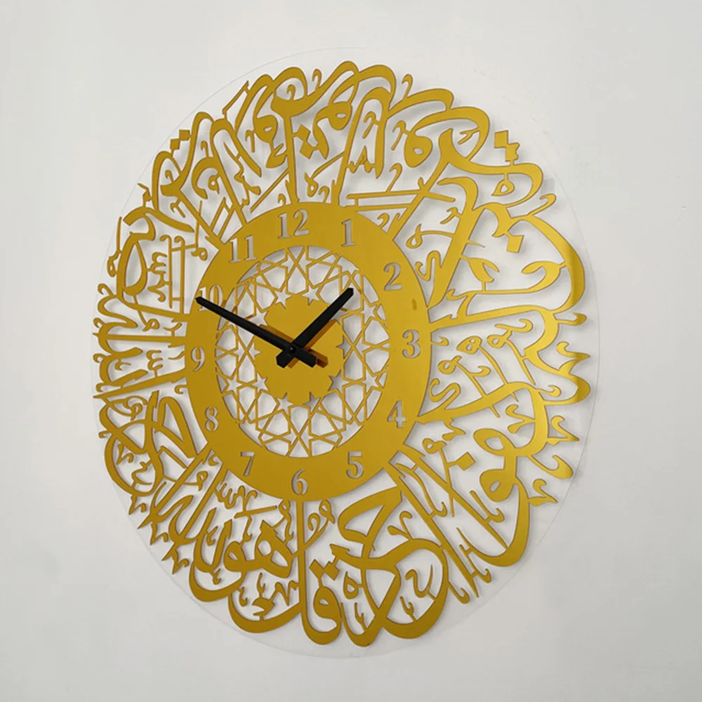 Wall Hanging Acrylic Mirror Decoration Clocks And Watches Calligraphy Art Word Design Sense Indoor Bedroom Living Room Home