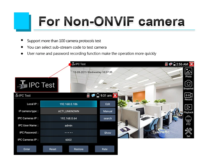 IPC-9800MOVTADHS Pro IPC Tester Support 8K IPC Camera And VGA 8MP AHD CVI TVI Test Wifi PTZ Cable Tester HDMI PoE CCTV Tester