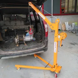 Mobile small crane car crane hand truck 200KG/1200 lbs self-locking hand winch