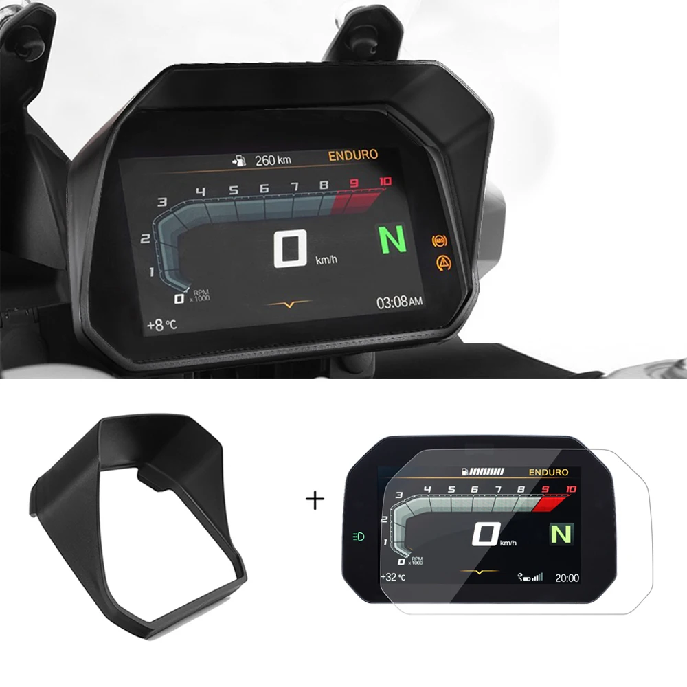 For BMW R1200GS R1250GS LC Adventure Motorcycle Speedometer Sun Visor With Film Protector for BMW GS1200 Adventure F850GS F750GS