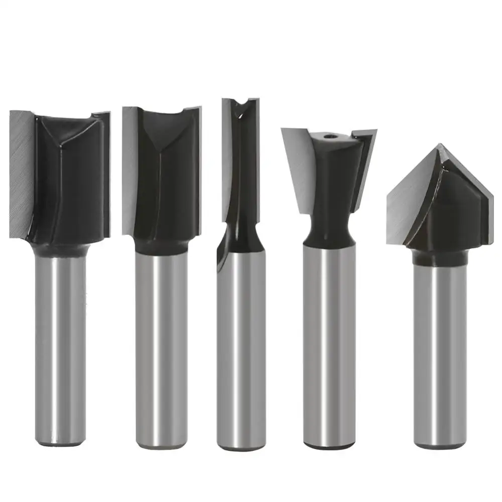 1pc 8mm Shank Round-Over Router Bits for wood Woodworking Tool 2 flute endmill with bearing milling cutter Corner Round Over