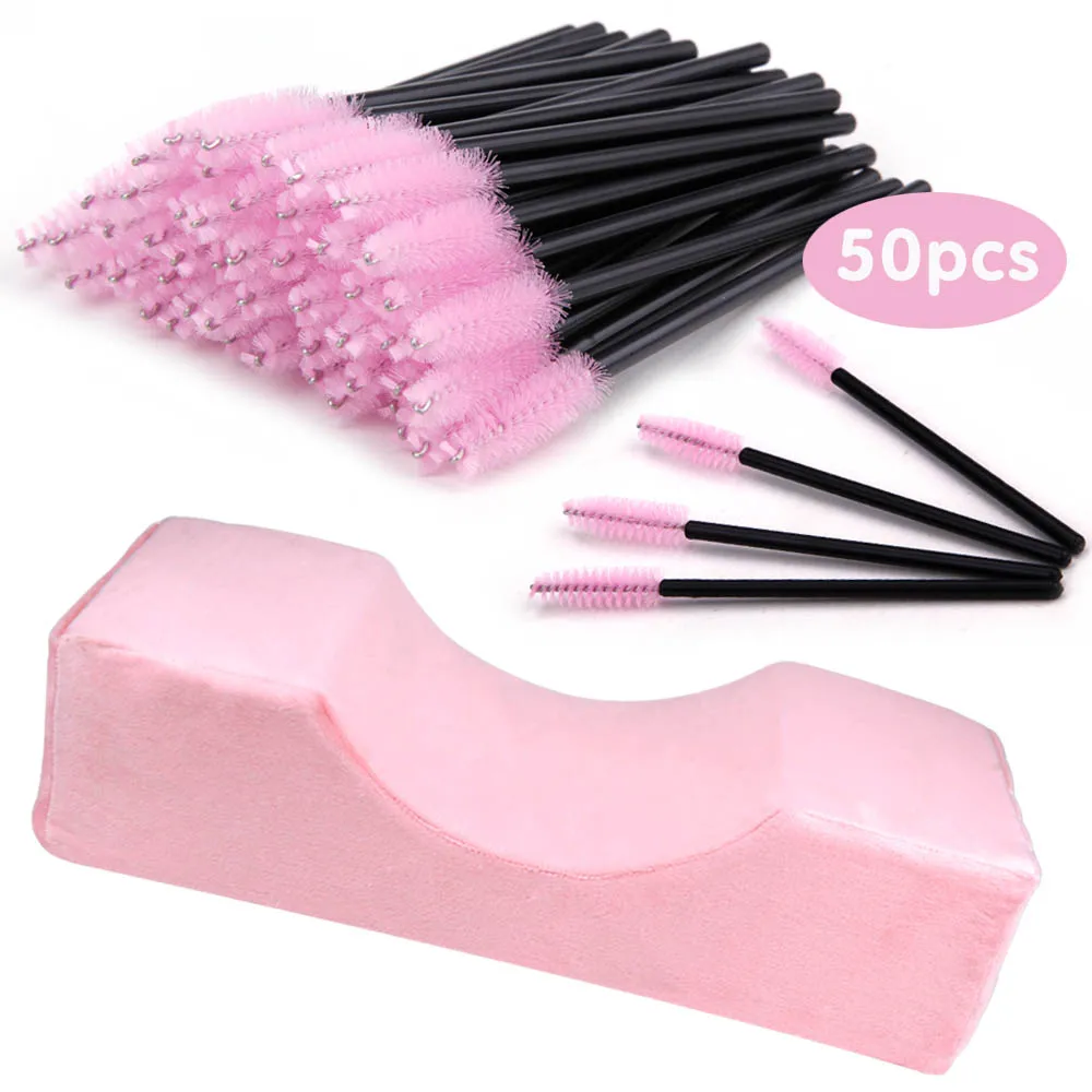 Professional Eyelash Extension Pillow Neck Support Lash Pillow Microbrush Makeup Brushes Disposable Applicators Eyelash Brush