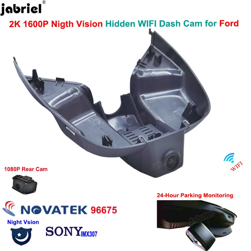 

2K Car DVR Video Recorder 1600P Auto Wifi Night Vision 24H Dash Cam Car Camera For Ford Focus Mk4 2018 2019 2020 2021 2022