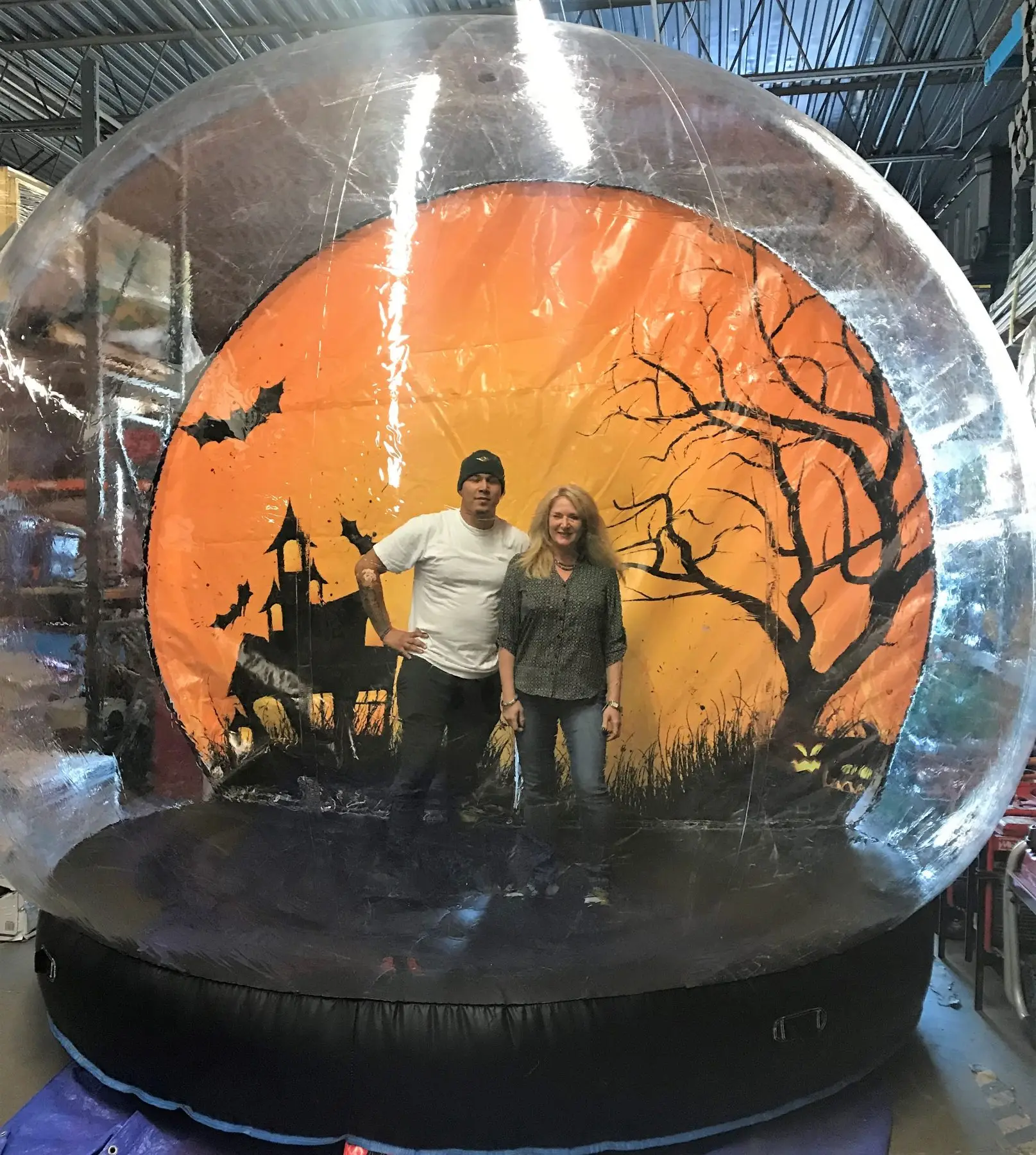 

Customized Background Picture Snowglobe Photo Booth Giant Inflatable Snow Globe Christmas Decoration Halloween Bubble Dome Clear