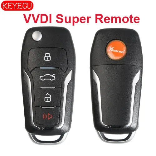 

XEFO01EN Xhorse (Supermodel Remote) 4 Button for VVDI Remote Key Tool VVDI Mini Key Tool, VVDI2 Supermodel Machine