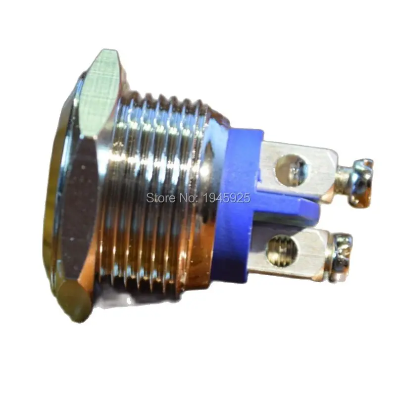 16mm Normally Open Momentary Brass Anti Vandal Metal Electric Switch