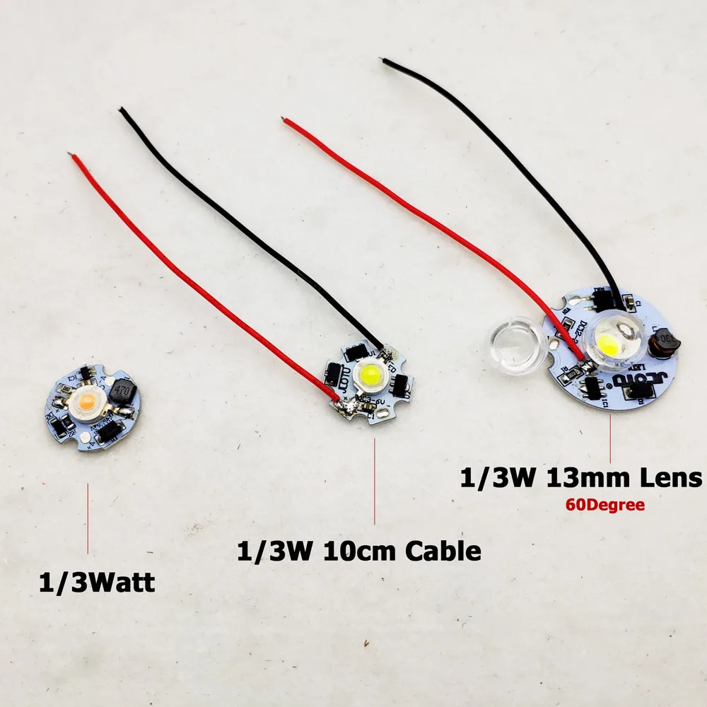 DC3-6V LED PCB Installed 1W 3W Chip SMD COB Doide Warm Cool White Red Green Blue Yellow 660 440 UV Grow Light D20MM USB Lamps