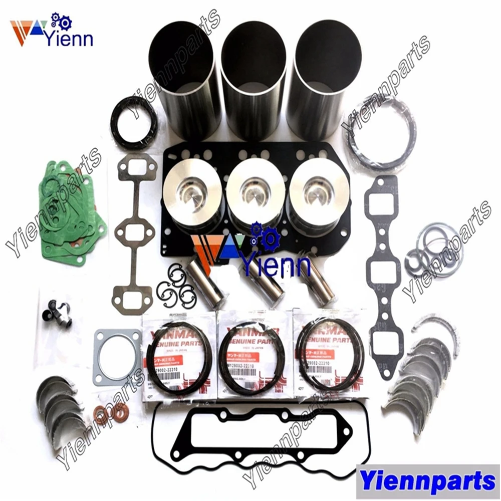 3TNS82 Overhaul Rebuild Kit Piston Ring Cyliner Liner Gasket kit Bearing For Yanmar AF22 AF24 Diesel Engine Parts