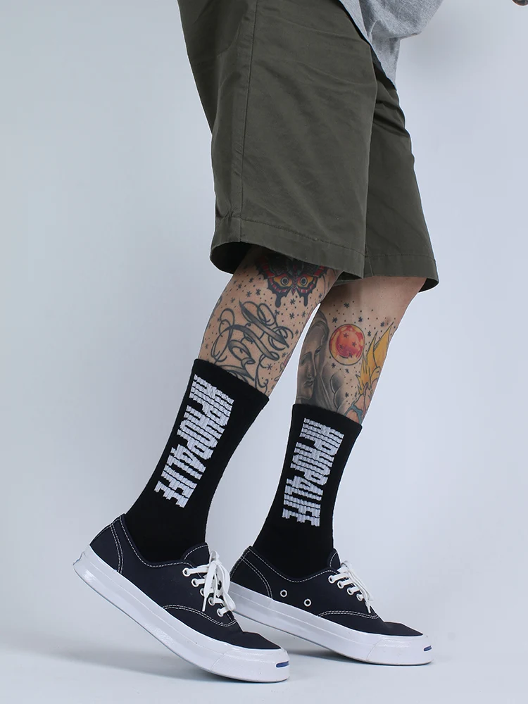 Calcetines de algodón de alta calidad para hombre y mujer, medias de Skateboard, estilo Hip Hop