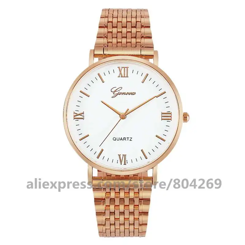

Wholesale Fashion Geneva Alloy Wristwatch No Rhinestone Quartz Watch Men Business Dress Watches 8697