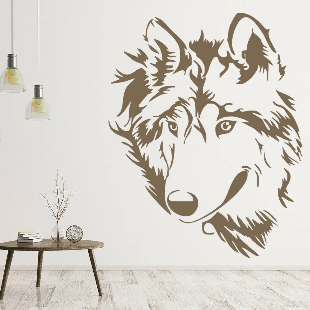 

Animal wall stickers wolf head wolf king decal hunting club decoration stickers bedroom living room wall decoration dw04