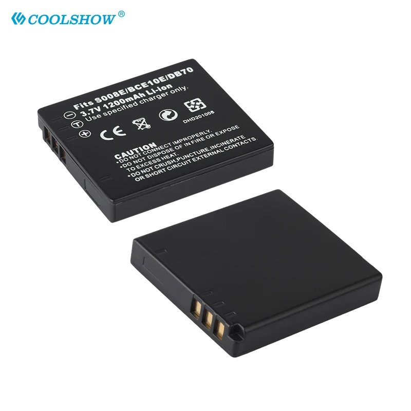 CGA-S008E 1200mAh Battery for Panasonic DMC-FS3 FS5 FS20 FX30 FX33 FX35 FX36 FX37 CGA S008E DMW-BCE10 DMW BCE10 DB70 Battery