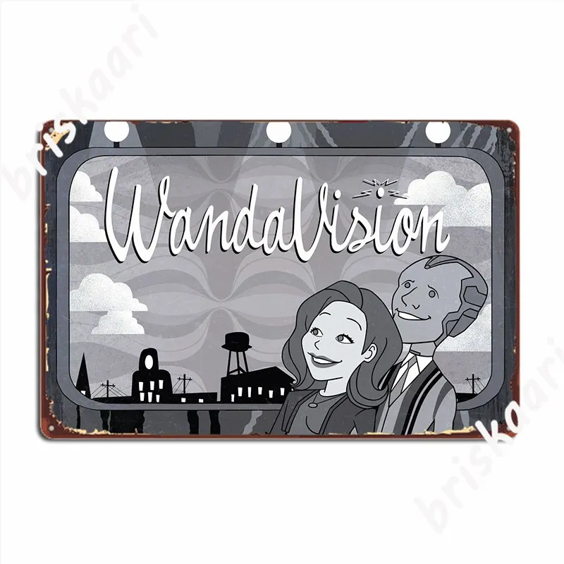 Wandavision Poster Metal Plaque Cinema Garage Wall Decor Customize Mural Tin Sign Poster