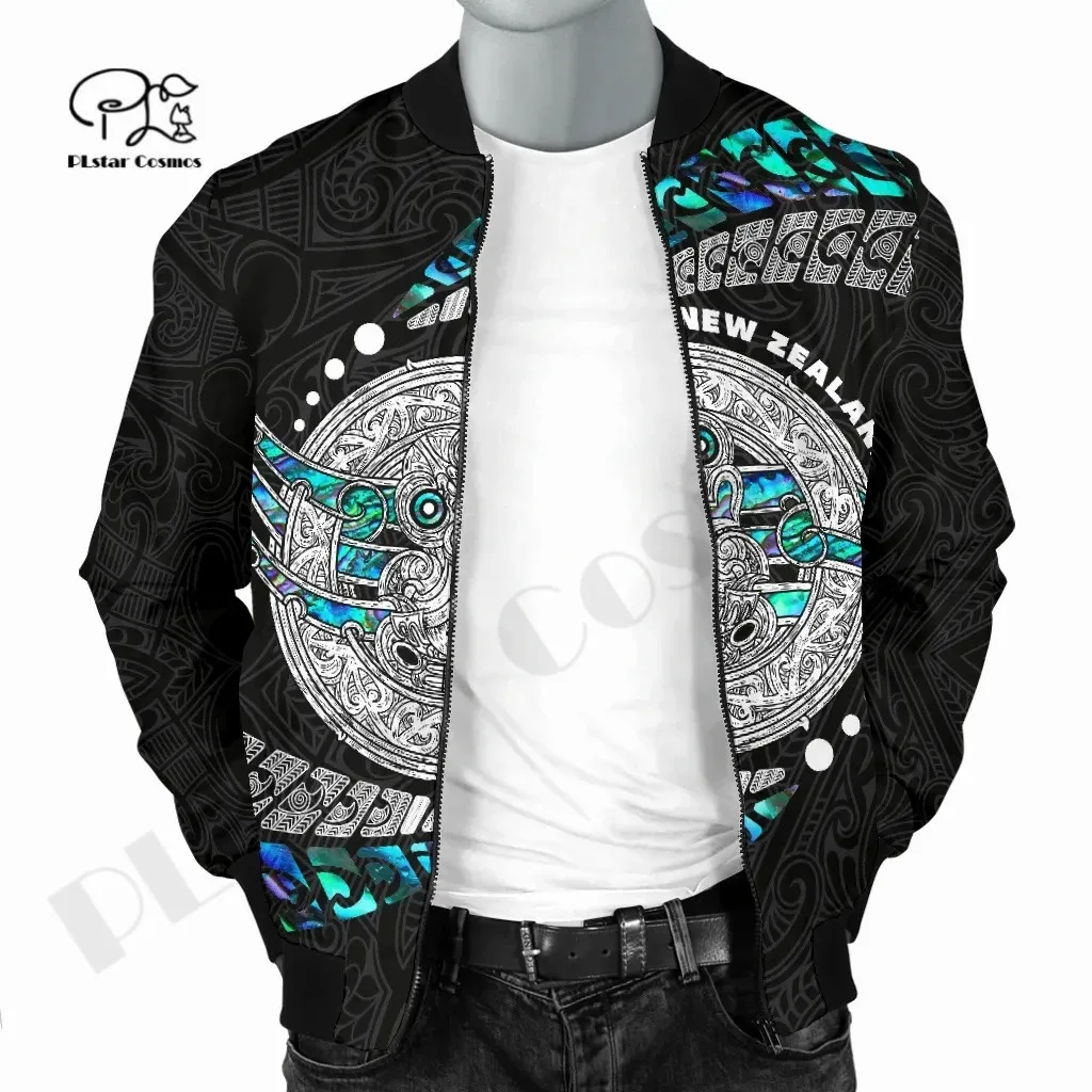 Men/Women Winter Maori Tribal Aotearoa Tattoo 3DPrint Autumn Zipper Flight Jacket Casual Unisex Harajuku Coat Streetwear E-1