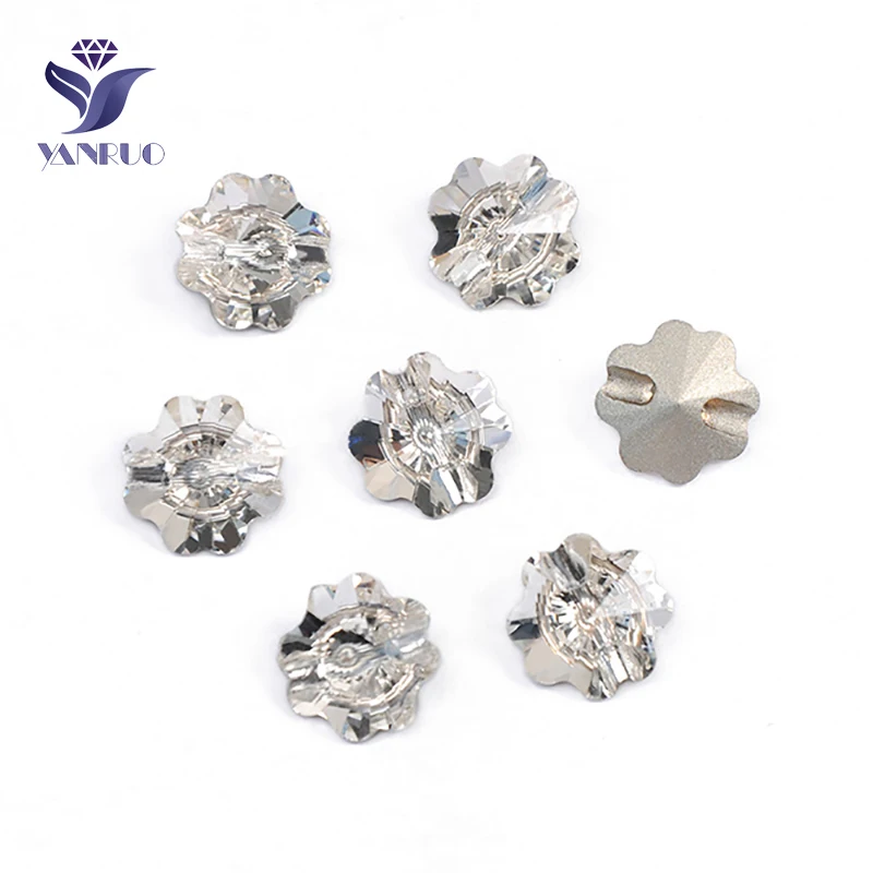 YANRUO 3011 All Sizes Crystal Clear Clover Sewing Crystals Rhinestones Sofa DIY Decorative Buttons For Clothing