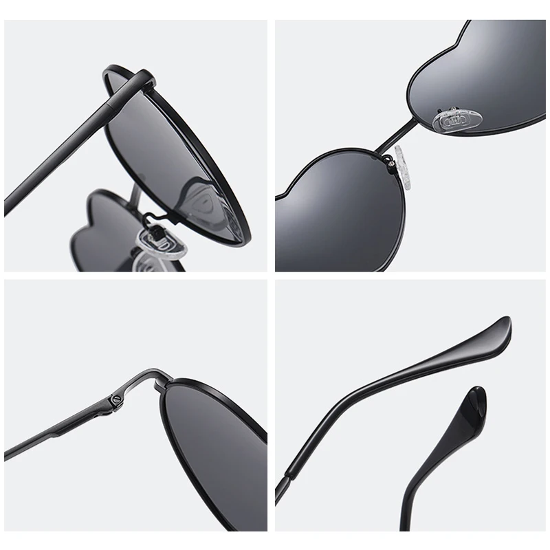RUOBO Liebe Herz Geformt Polarisierte Sonnenbrille Frauen Männer Süße Design Eyewear Party Sonnenbrille Outdoor Goggle UV400 Oculos De Sol
