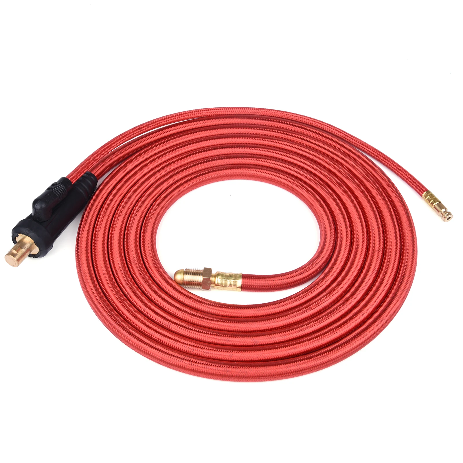 4M/6M WP26 Quick Connect TIG Welding Torch Gas-Electric Integrated Red Rubber Hose Cable Wires 35-50 Euro Connector