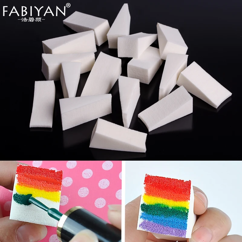 10/16Pcs Soft Triangle Nail Art Transfer Sponge Gradient Coloring Stamping Stamper Painting Image Stamp Foam Polish Gel UV Tool