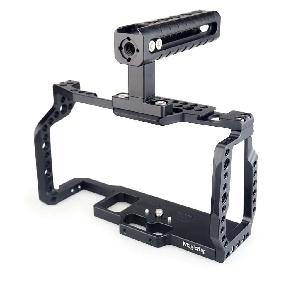 MAGICRIG هيكل قفصي الشكل للكاميرا ل Blackmagic سينما الجيب 4K و 6K ، بوليت في الحذاء البارد ، مع قابل للتعديل أعلى مقبض ل BMPCC 4K و 6K