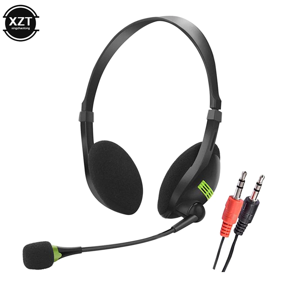 3.5mm Noise Cancelling Wired Headphones Microphone Universal USB Headset With Microphone For PC /Laptop/Computer