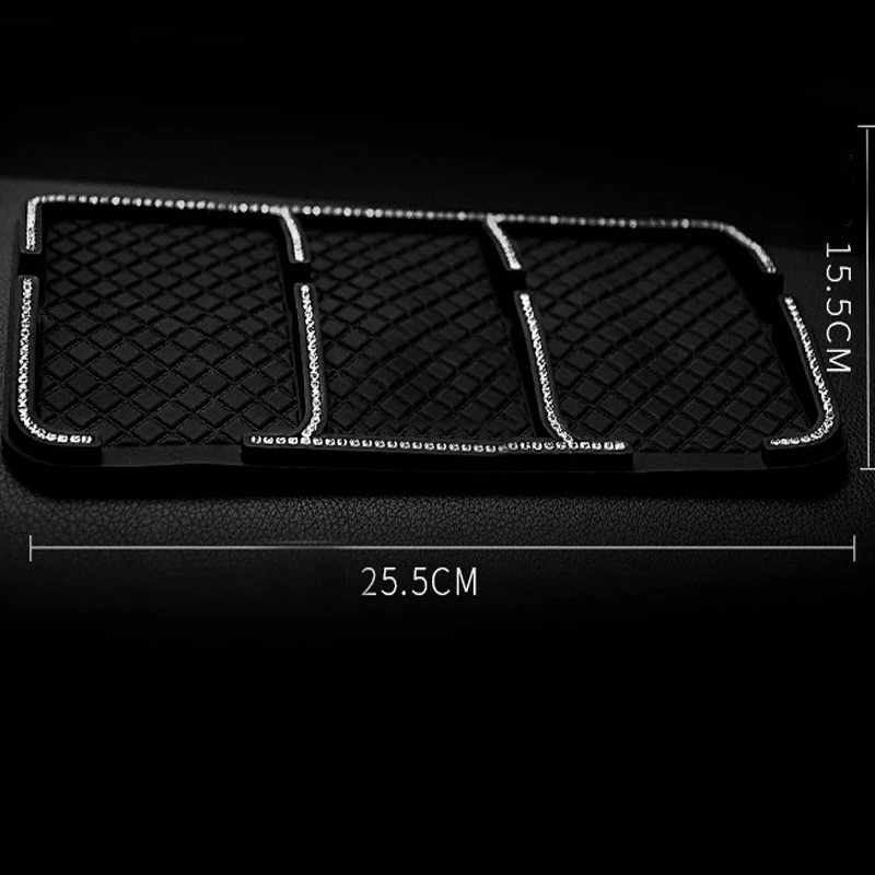 1PCS Multifunction Car Dashboard Anti-slip Mat Phone Key Holder  Silica Gel Rhinestone Non-Slip Mat Car Accessories for Girl