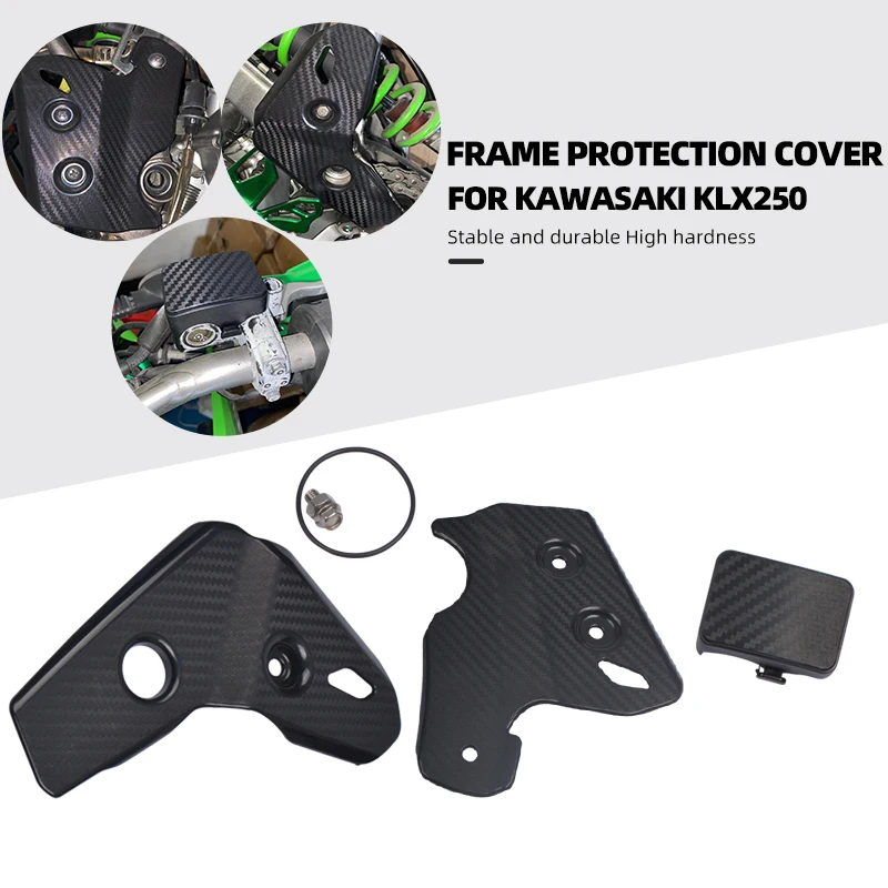 Motorcycle Accessories PP Frame Protection Cover Plate Frame Decorative Cover For Kawasaki KLX250 KLX 250