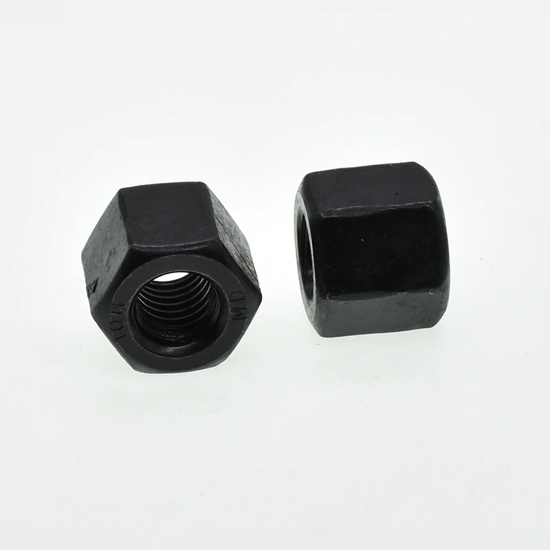 M6 M8 M12 M10 M14 M16 M18 M20 M22 M24 M27 Black Carbon Steel Hexagon Thick Nuts