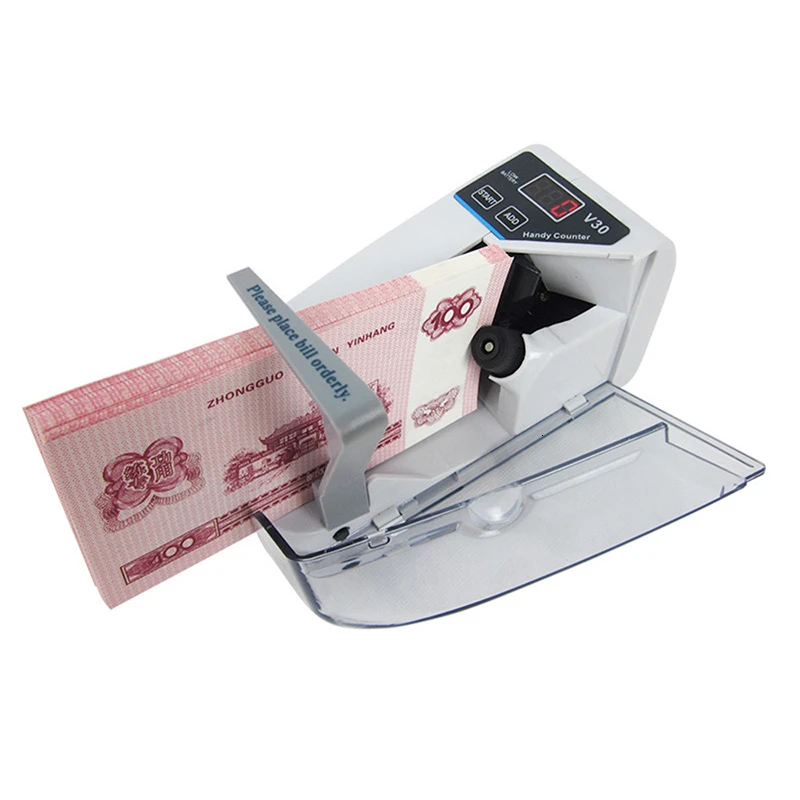 UV Light V30 Mini Portable Bill Counter With Battery Handy money Counter  Machine For Cash and Banknote Paper Currency Counter