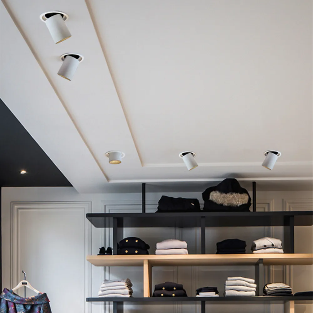 360 Degree Rotatable LED Downlight 12W 7W Spot led light Recessed Round LED Ceiling Lamp 220V 110V Foldable LED Spot Lighting