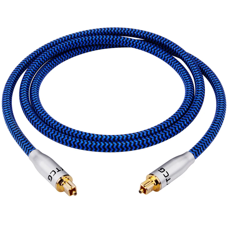 Y-051 Gold-plated Plug Optical Fiber Audio SPDIF Digital Power Amplifier Cable Suitable for HiFi Audio 5.1/7.1 Square Mouth