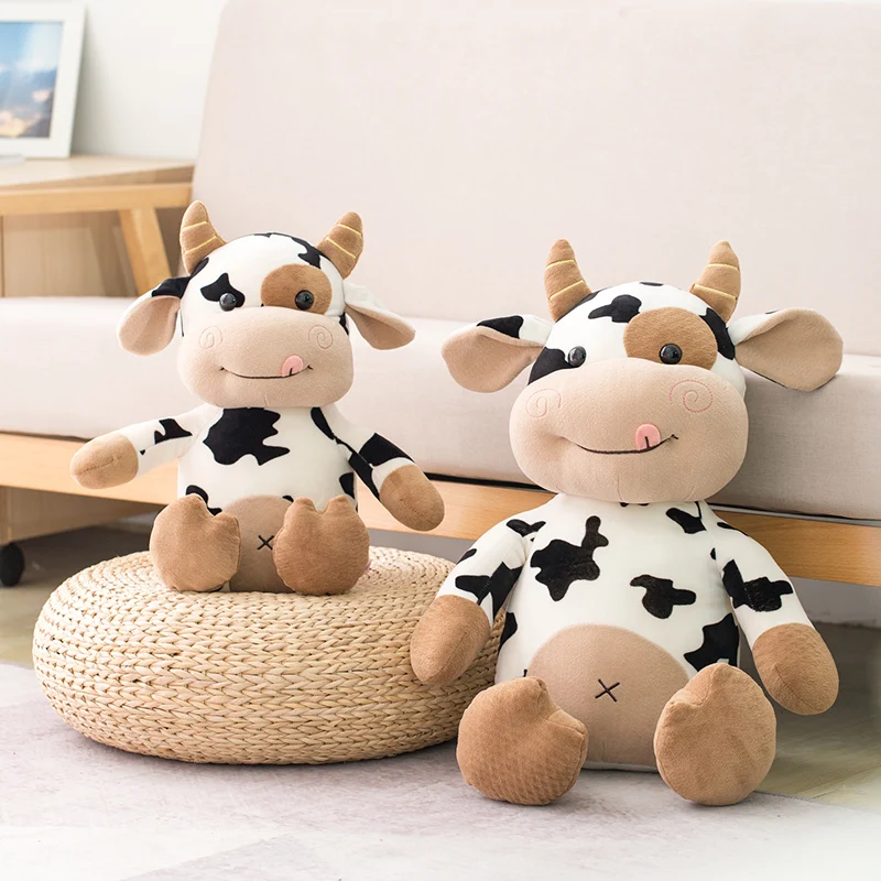 High Quality Plush Cow Toy Cute Cattle Plush Stuffed Animals Cattle Soft Doll Kids Toys Birthday Gift for Children Japan Style