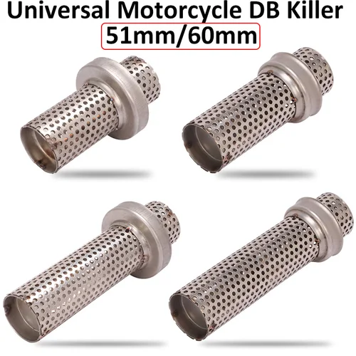 Slip On Universal motocicleta 51mm 60mm DB Killer catalizador silenciador ruido sonido Escape Moto Escape silenciador