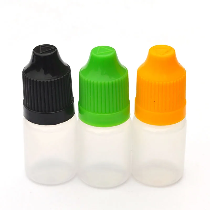 

50pcs 5ml Soft Plastic Bottles Empty Refillable Liquid Dropper Bottle With Child Proof Cap