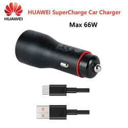 HUAWEI SuperCharge Car Charger Max 66W Dual USB Port Universal Compatibility With 6A Type-c Cable For Huawei/iPhone