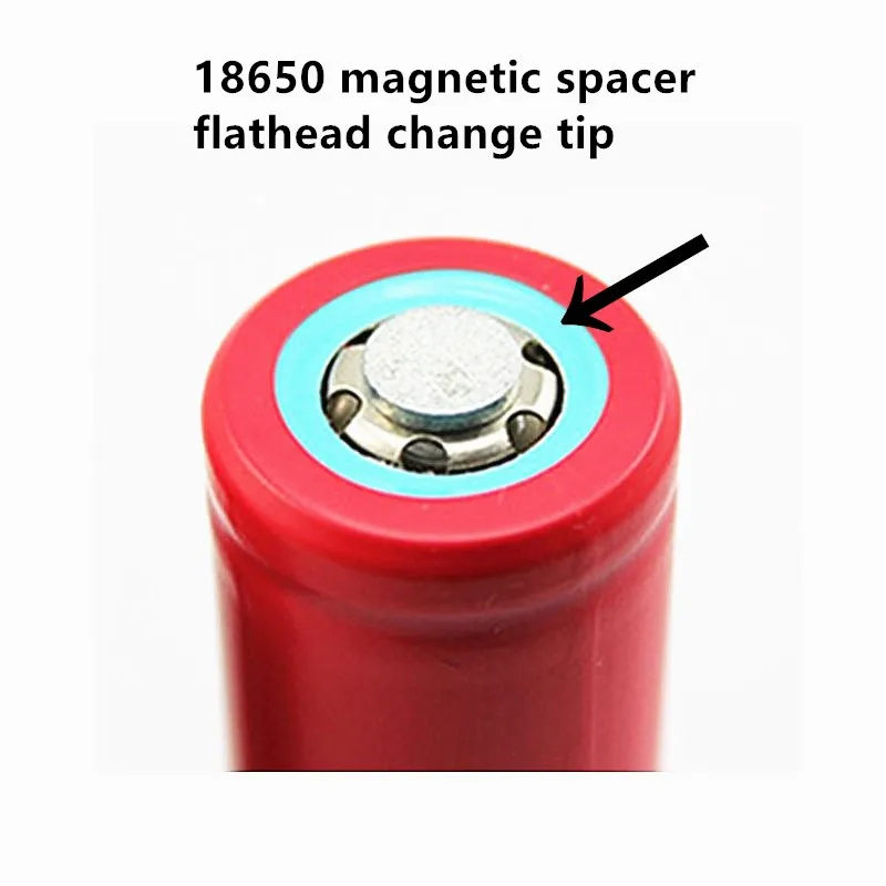 18650 guarnizione punta piatta diventa forte magnete pezzi piccolo magnete torcia spacer batteria