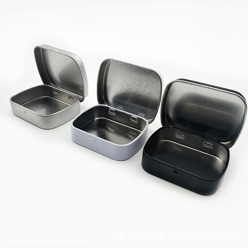 

1pcs Mini Iron Box Slide Cover Storage Box Wedding Jewelry Pill Cases Portable Tin Boxes Empty sealed jar Container Jar cans