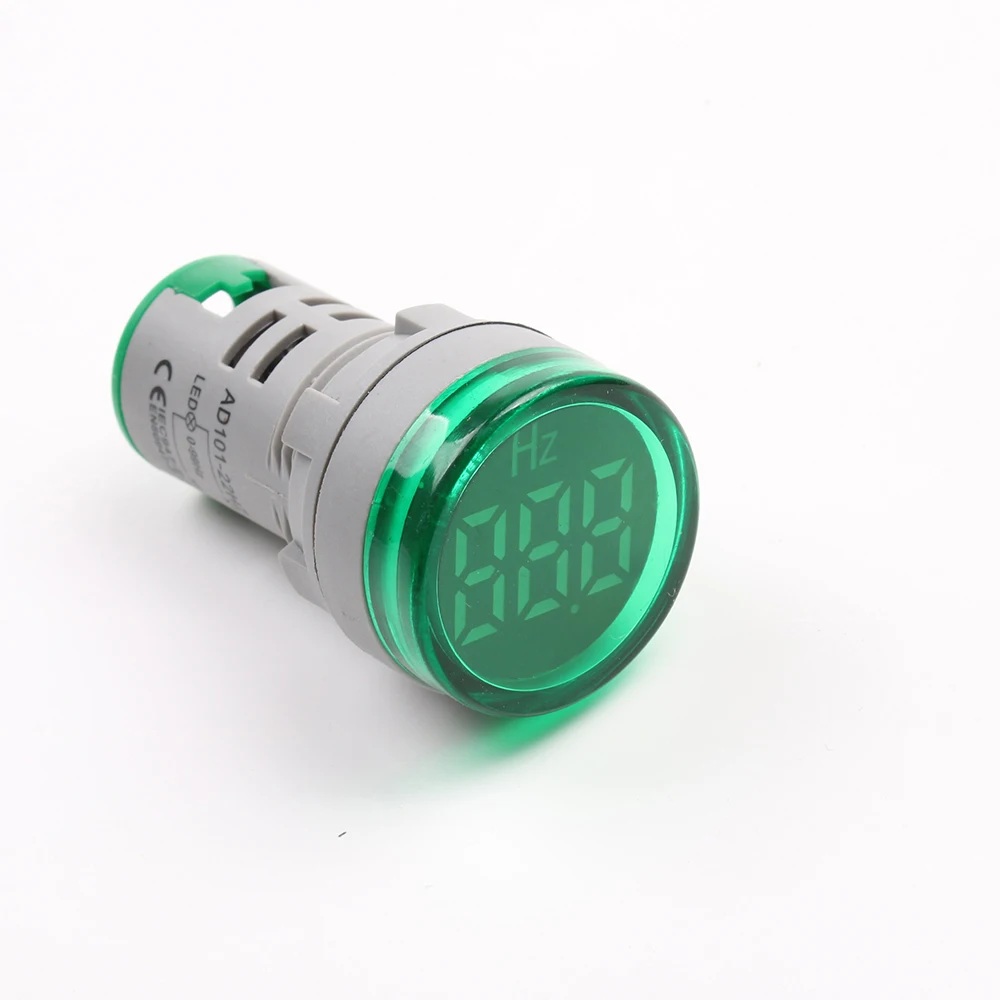 Digital Display Electricity Hertz Meter Frequency Meter Indicator Light AC Meter Red Combo Tester 0-99 Hz Blue White Green