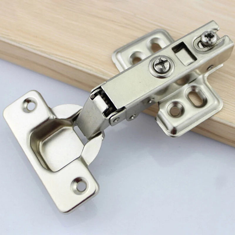 Rustless Steel Hydraulic Hinge Damper Buffer Cabinet Furniture Hinges Cupboard Thicken Soft Close Door Hinges Cup 35mm