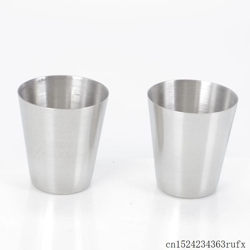 

200 Pcs 1oz Beer Wine Cups Stainless Steel Shot Glasses 30ml Drinking Glass Wine Beer Whiskey Mugs Water Cup