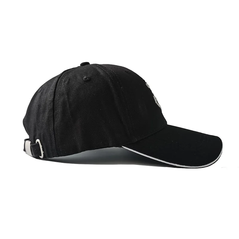 Chapéu marinheiro preto para homens e mulheres, bonés de beisebol bordados com âncora, algodão, esporte ao ar livre, casual snap back, sunhats