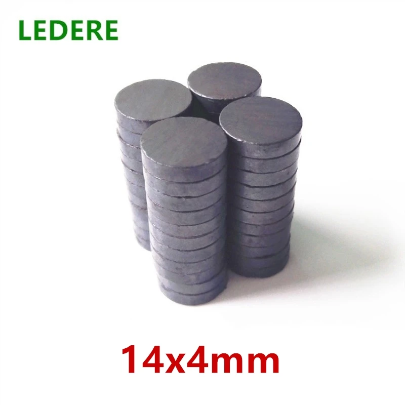 10-100pc/lot Disk Ferrite Magnet 14x4 mm magnet fridge ferrite magnet ring ferrite magnet for speakers magnet black 14*4 mm mini